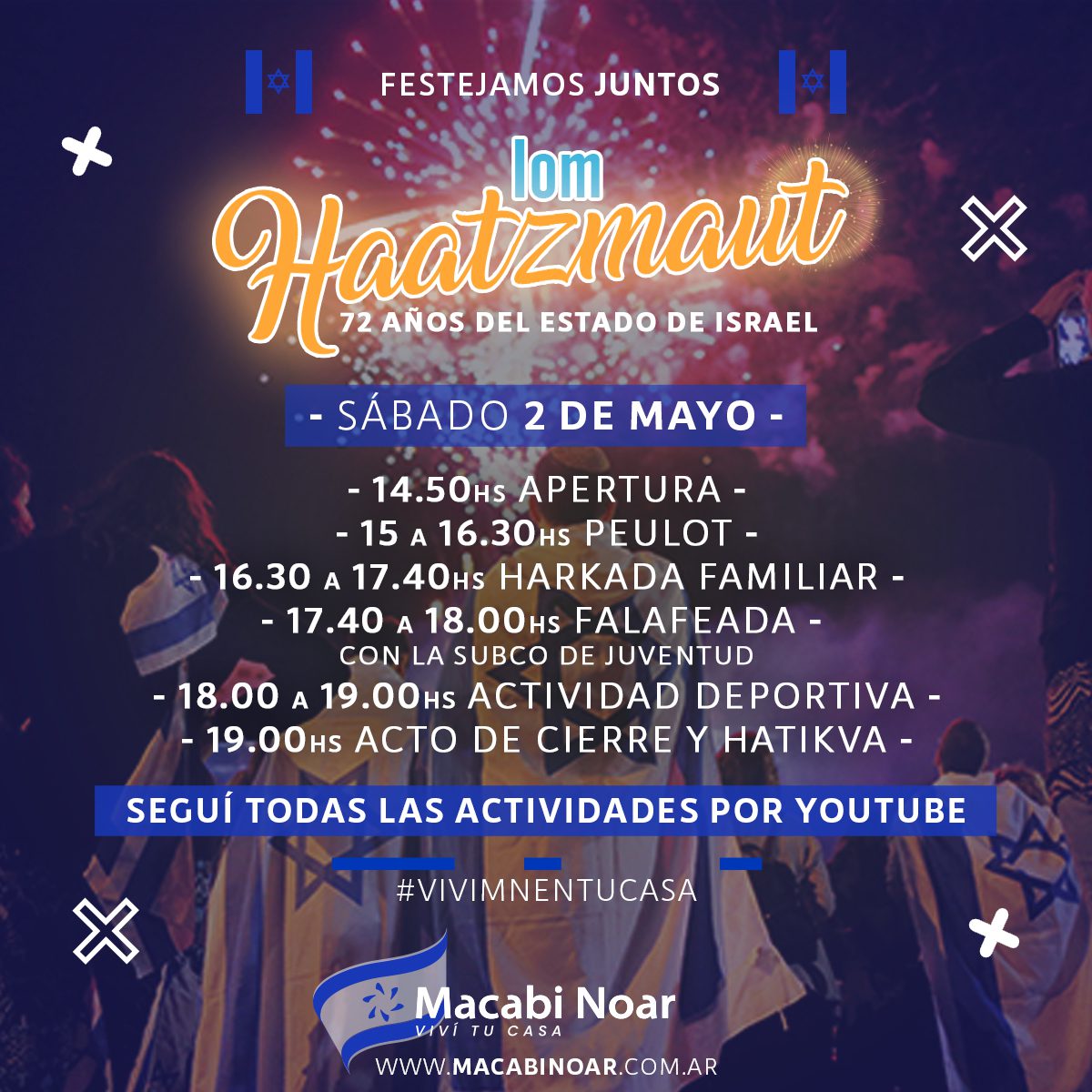 iom haatzmaut c horarios
